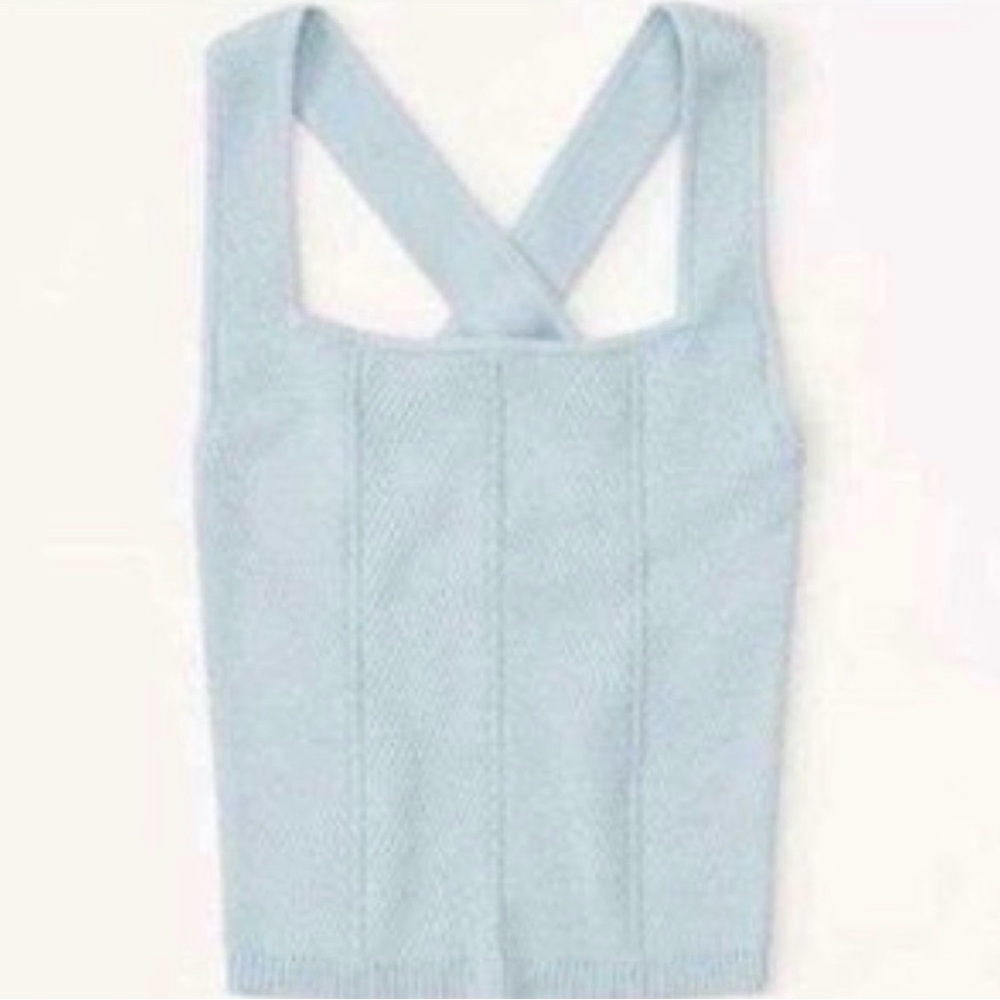 Women's Light Blue Knit Tank Top